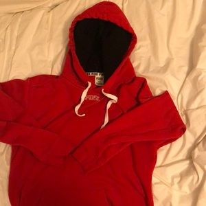 Victoria secret pink red oversized hoodie